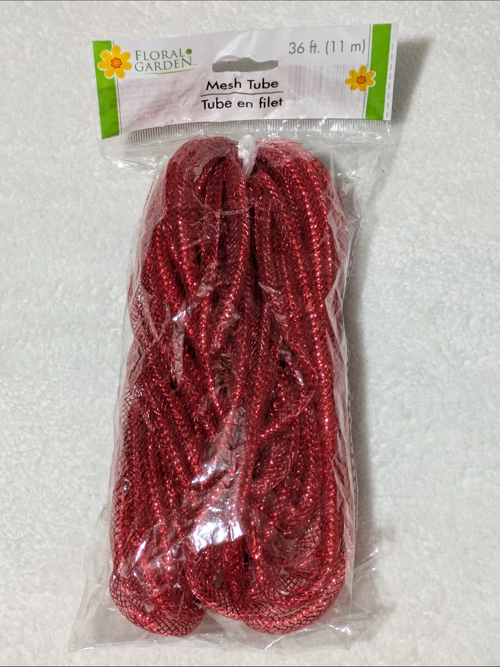 Red Deco Mesh Tubing
